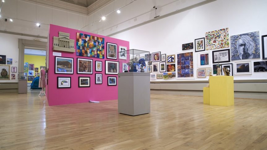 Artwork on display in the Harris Open exhibition