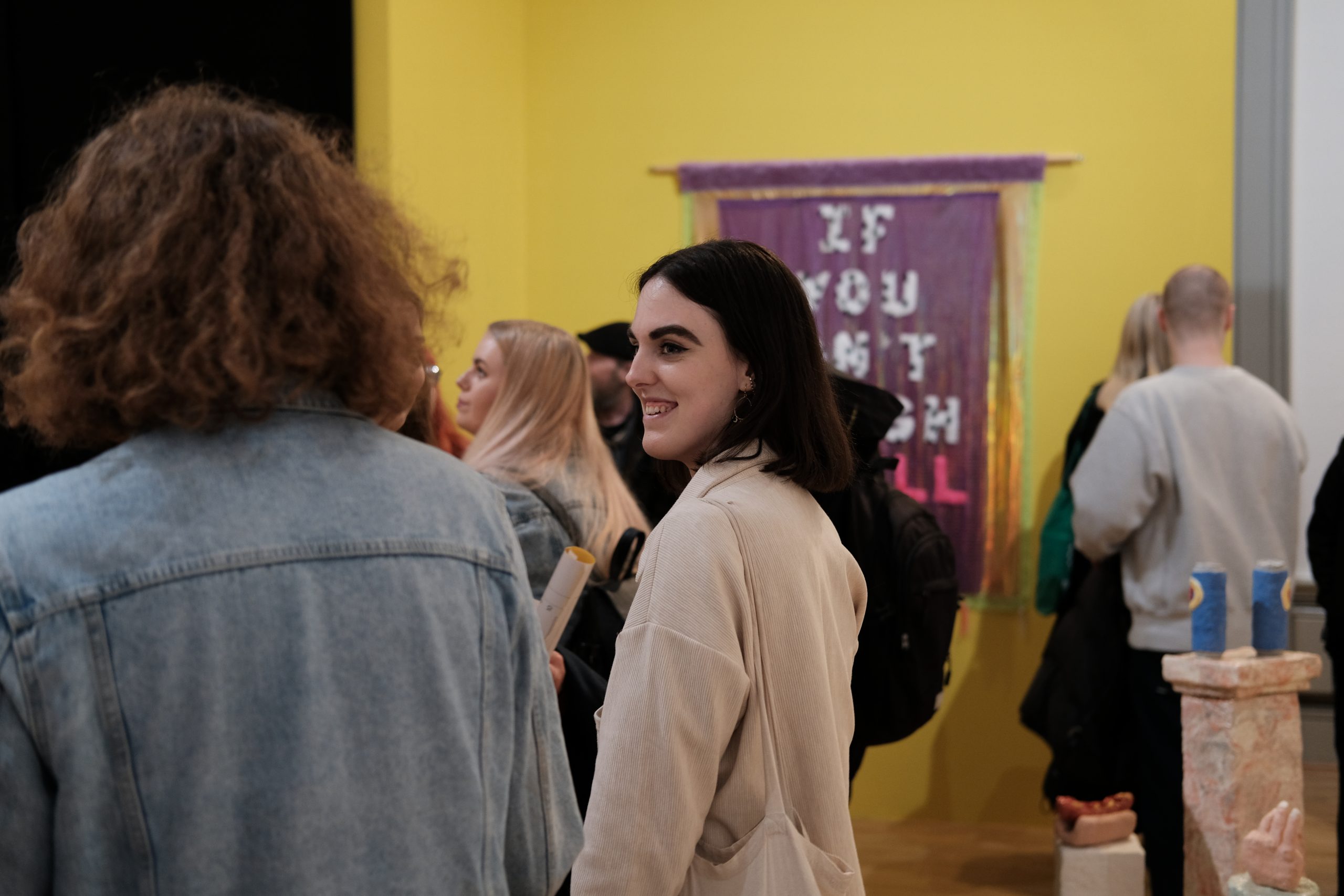 Visitors looking around the More T'North Exhibition when the Harris building was open