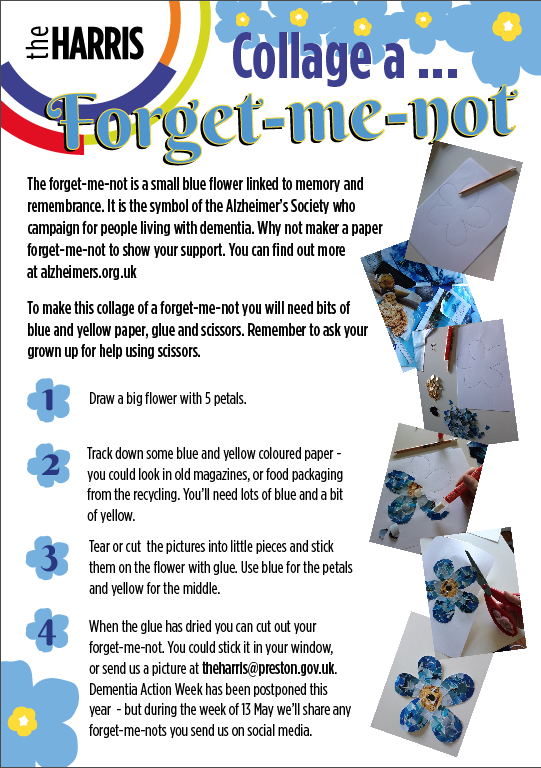 Salt dough Forget-me-not worksheet