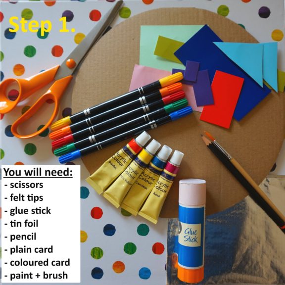 Different colourful craft materials