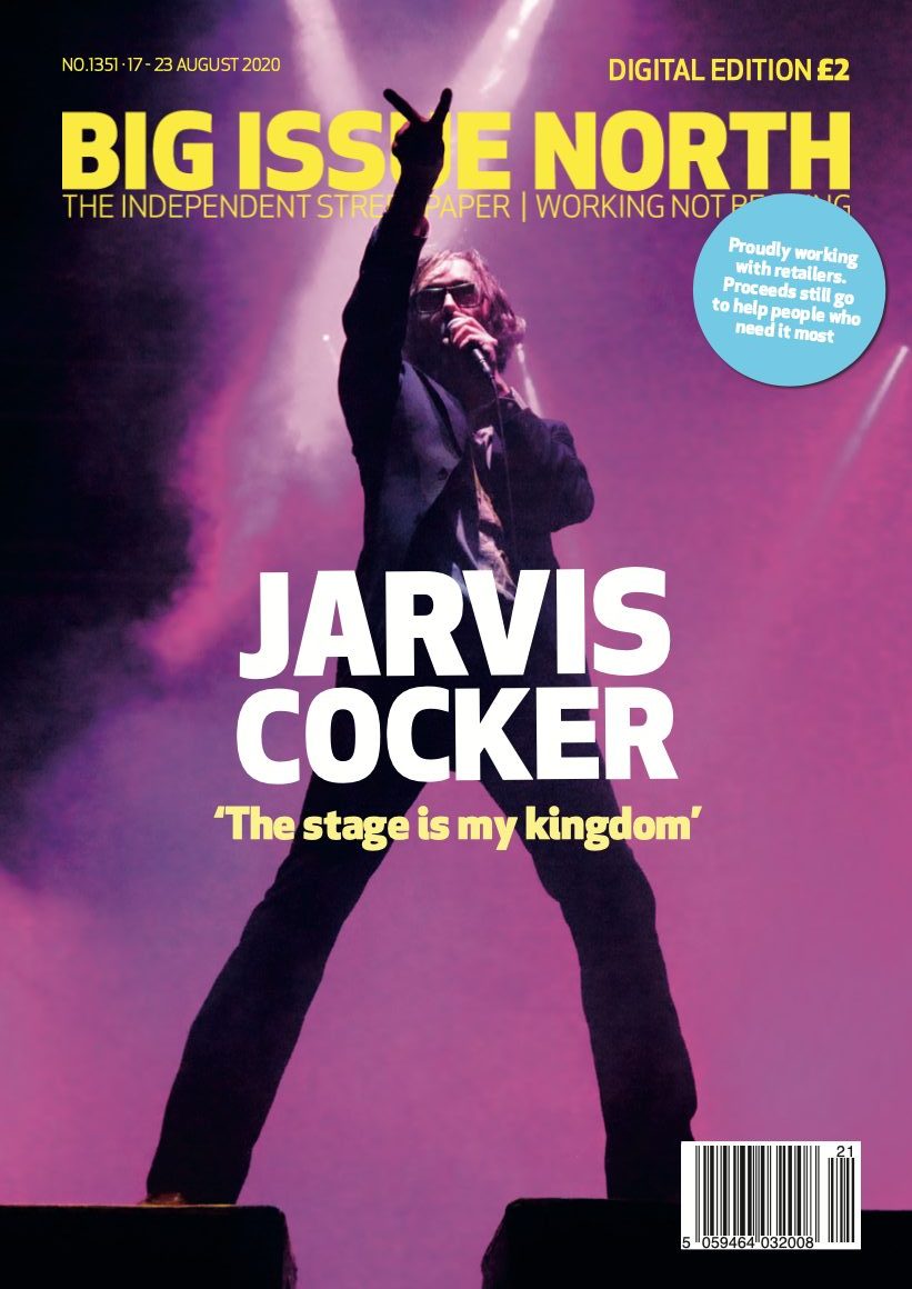 Magazine front cover with Jarvis Cocker on stage 