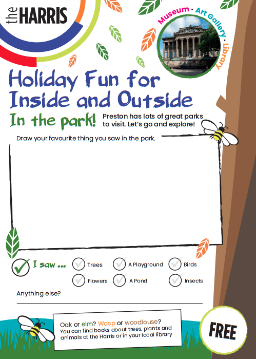 Example page of activity booklet