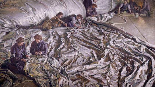 A painting by Dane Laura KnightIn for Repairs Laura Knight (1877–1970)