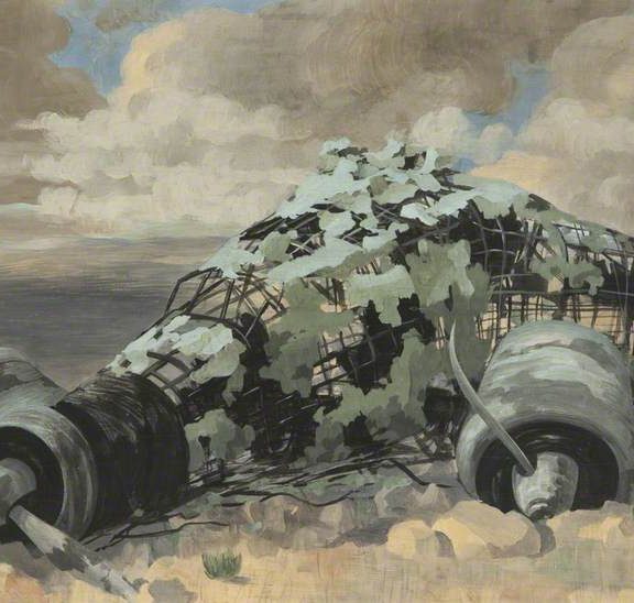 Image of the painting Burnt Out Aeroplane