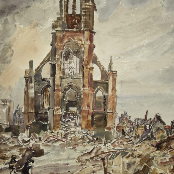 Image of the watercolour Church of St Pierre