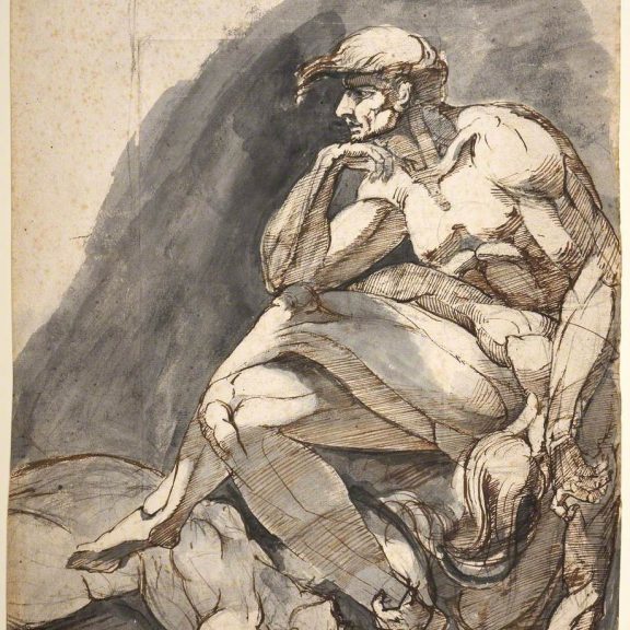 Image of the drawing Man With Two Dead Women