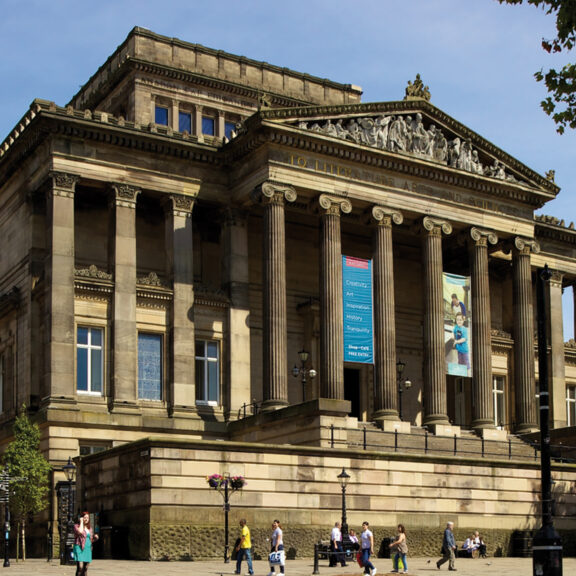 Harris Museum in sunshine on the Market Square, Preston