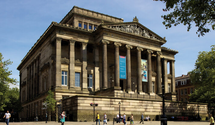 Harris Museum in sunshine on the Market Square, Preston