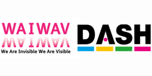 Image of logos from partner organisations: DASH Disability Arts and We Are Invisible, We Are Visible