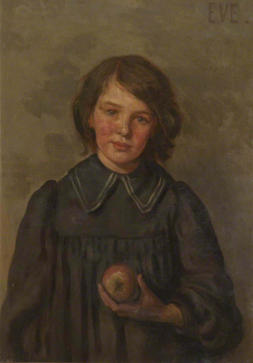 Portrait of a Girl with an Apple Patti Mayor (1872–1962)