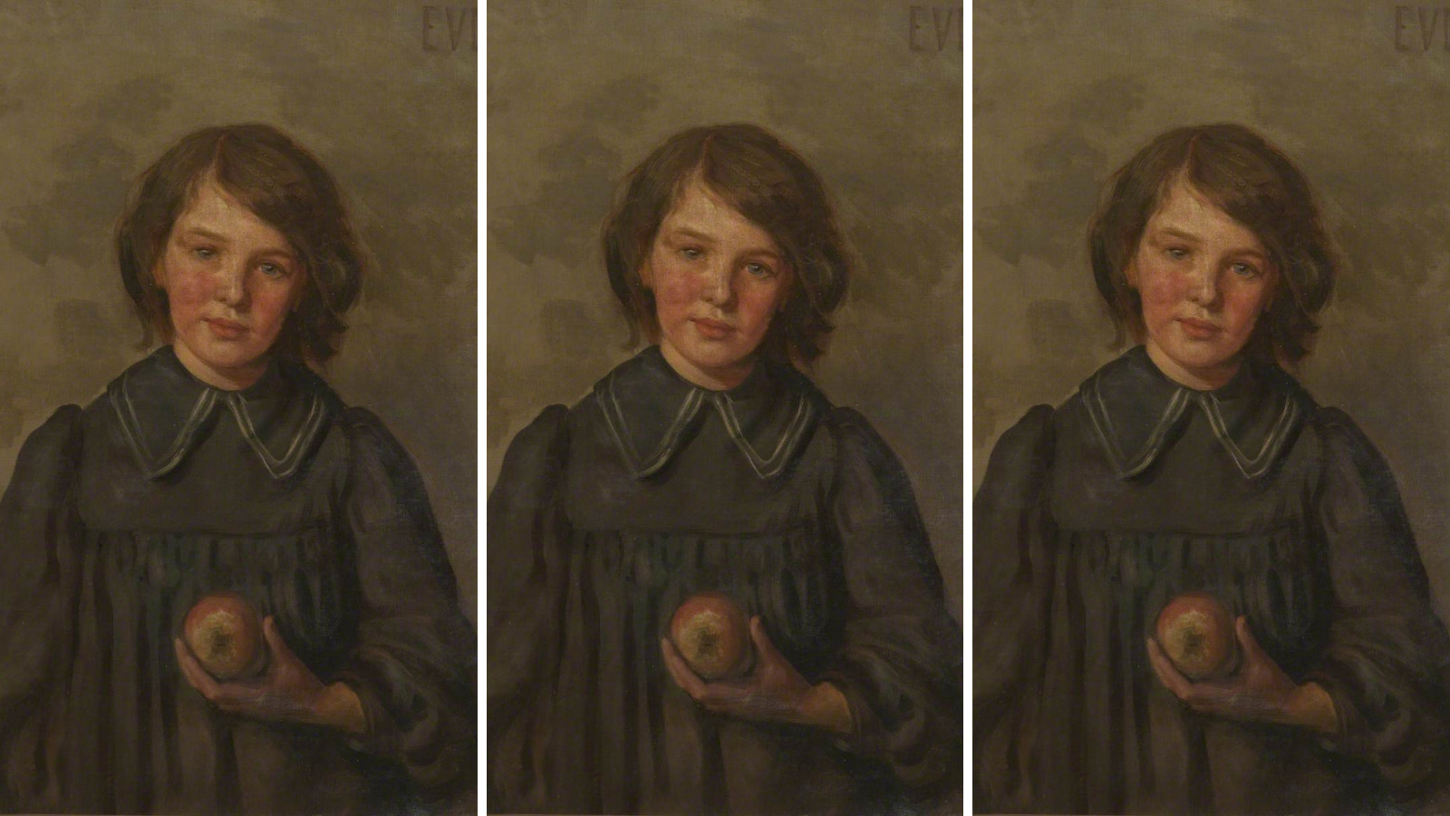 Portrait of a Girl with an Apple Patti Mayor (1872–1962)