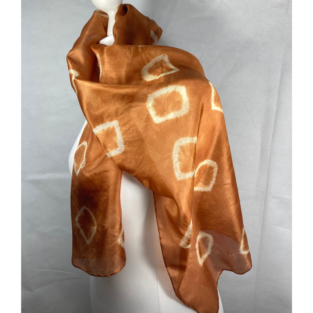 Image of a brown Silk Scarf