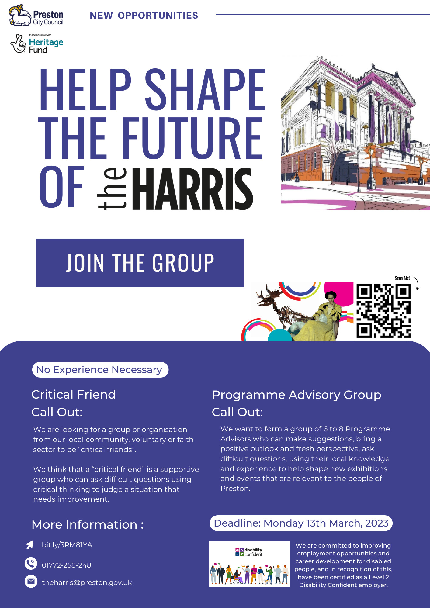Recruitment Poster for a Critical Friend and Programme Advisory Group