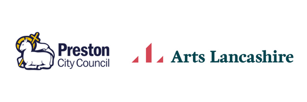 Image of the Preston City Council and Arts Lancashire logos