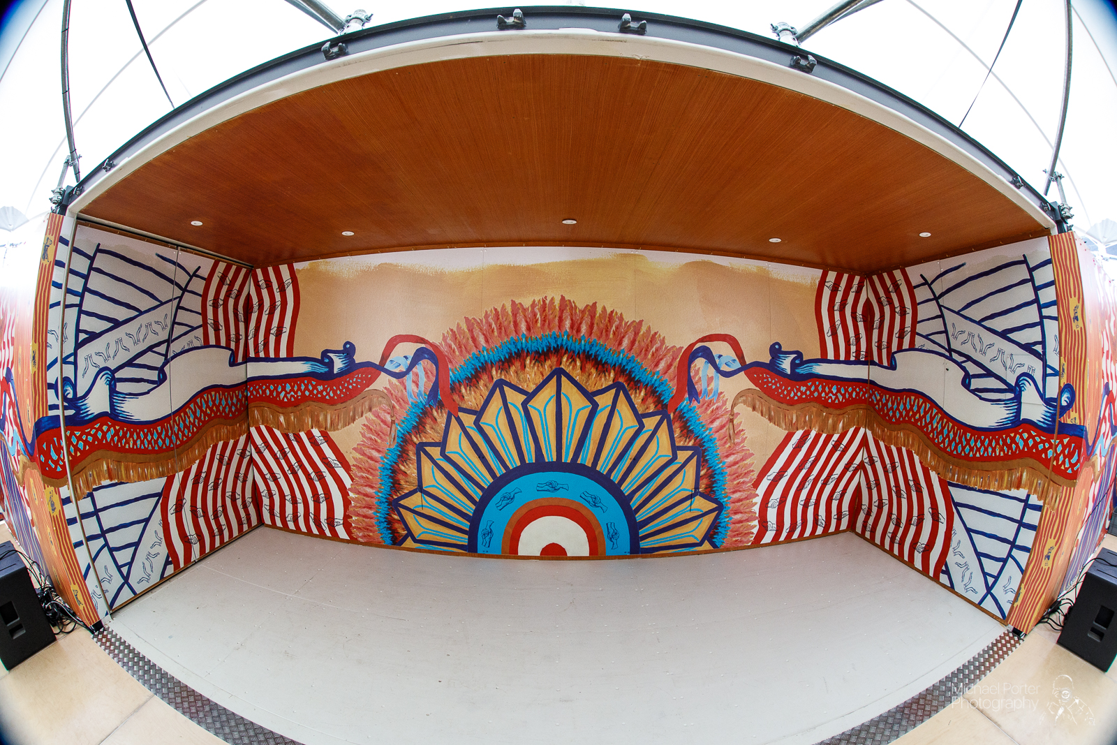 Image taken of the inside of The MET tent