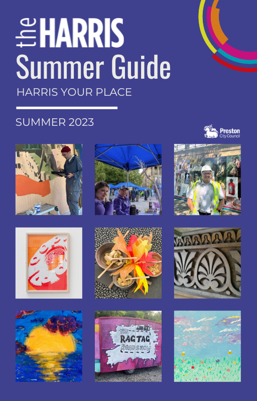 Image of the front page of the Harris Summer Guide