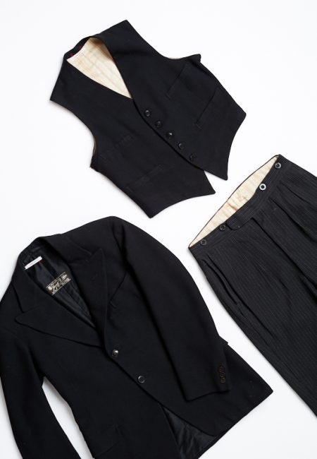 Image of a black 3 piece suit