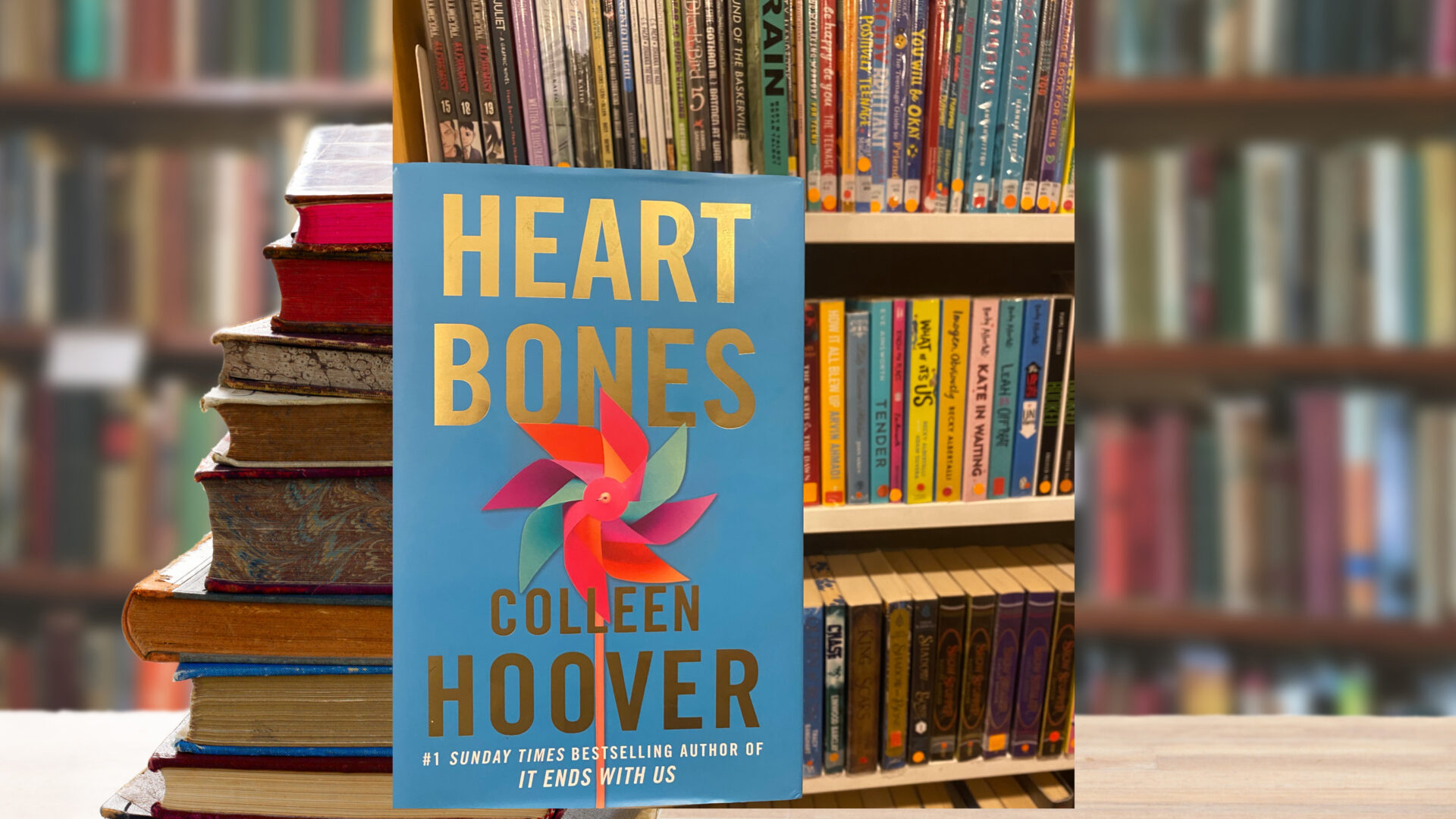 Image of 'Heart of Bones' book in a library