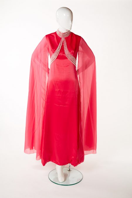 Fushia pink long sleeved dress with diamante embellishments