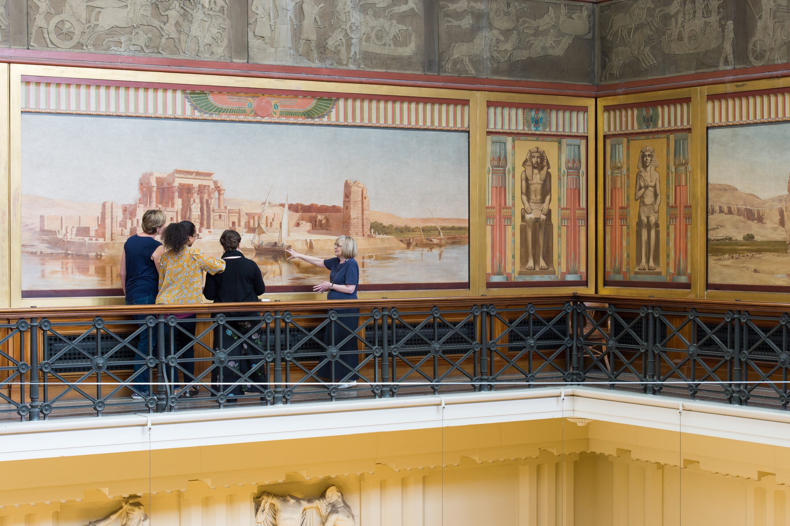 Image of tableaus in The Harris' Egyptian balocny.