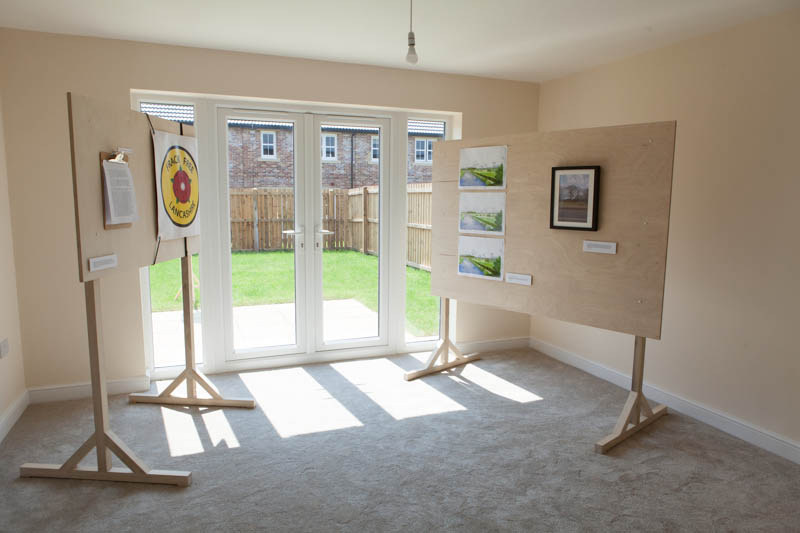 An exhibition in a new housing development.