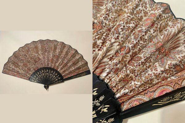 Close up detailed image of an ornate fan