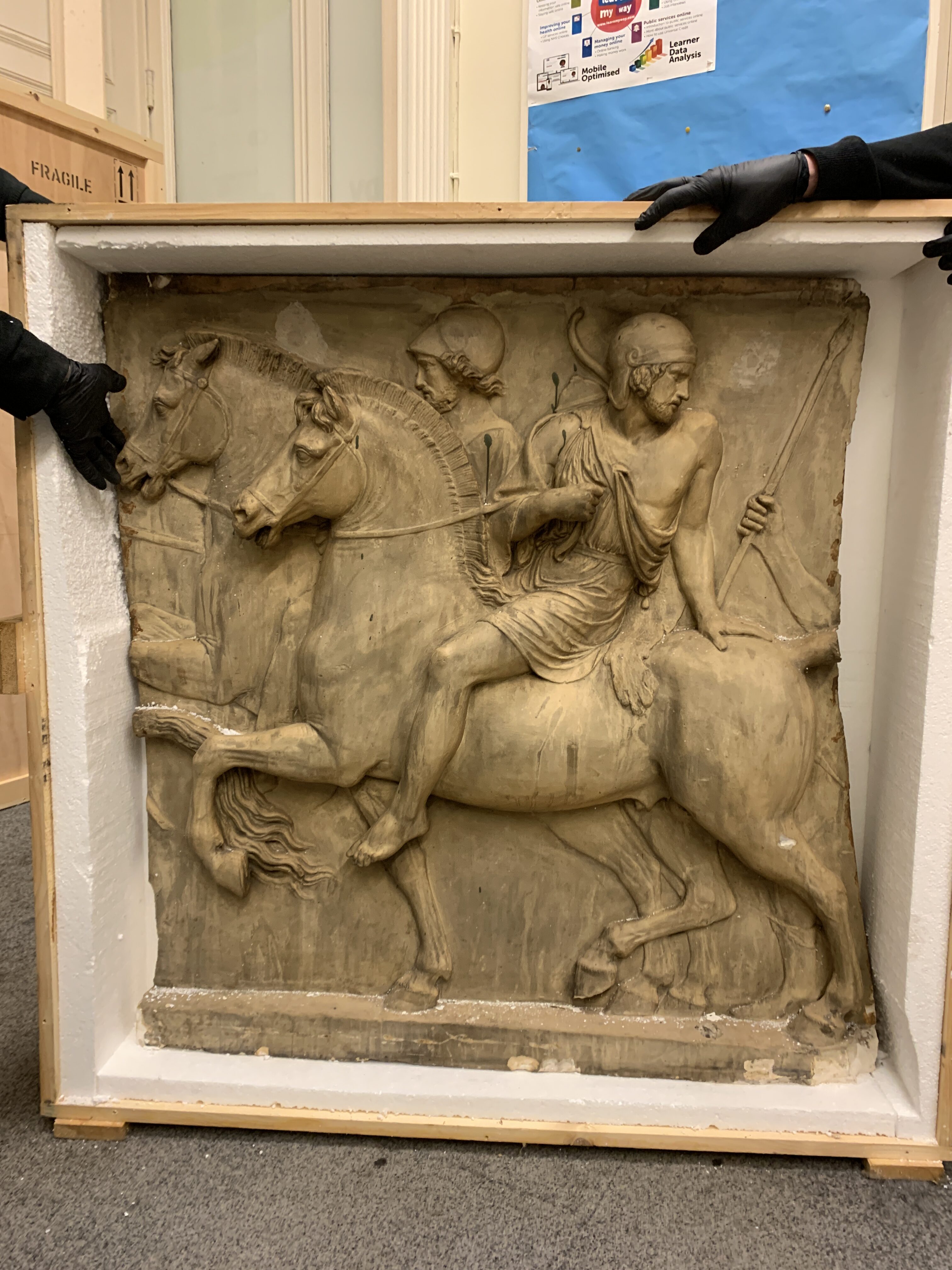 Image of stone half cleaned